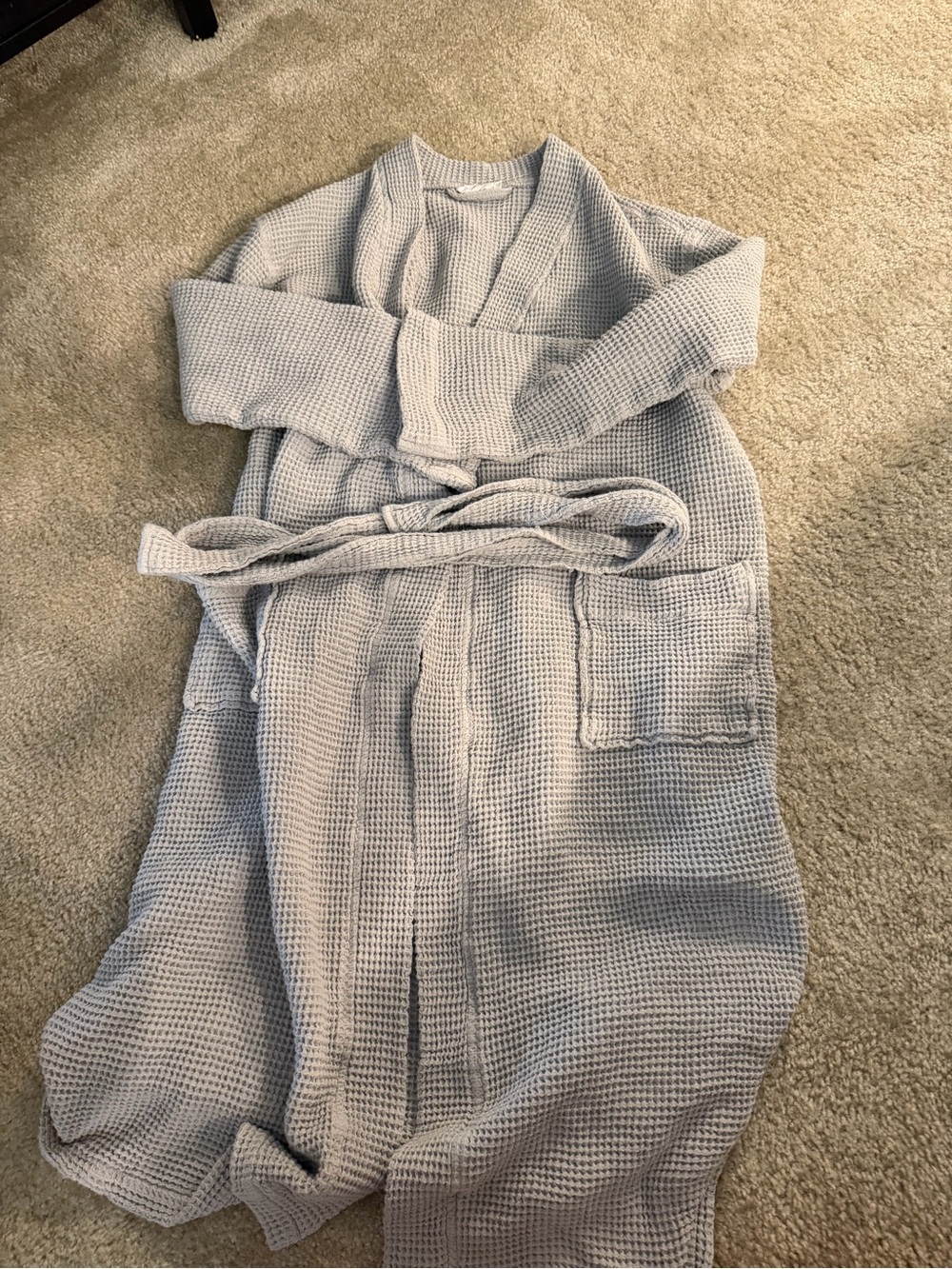 Gender Inclusive Organic Cotton Waffle Texture Robe